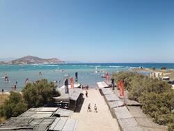 Greek Islands - Naxos. Lagoon flat water sailing area.